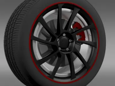 VW Beetle ABT 2012 wheel 3D model