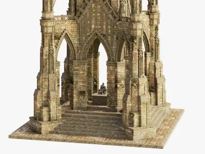 The Scott Monument Scotland 3D model