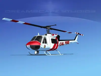 Bell 205 CALFire 3D model