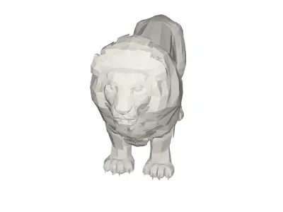 Lion Wild animal Low-poly 3D model