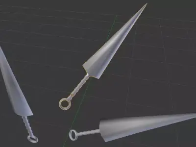 kunai ninja weapon Free low-poly 3D model