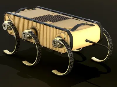 RHex Robot Boston Dynamics Low-poly 3D model