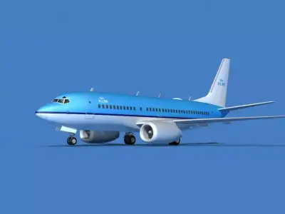 Boeing 737 MAX 7 KLM 3D model