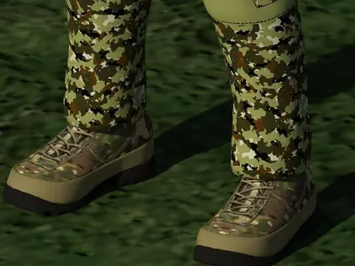 Modern Warfare Soldier Low-poly 3D model