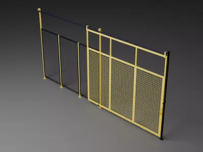 Sliding Doors Industrial 001 3d model 3D model