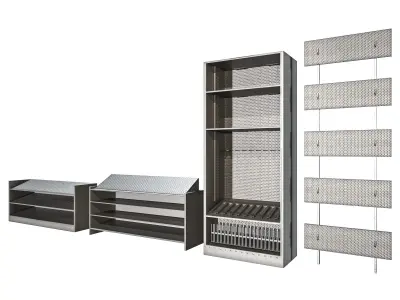 Gun Storage Rack Pack Low-poly 3D model