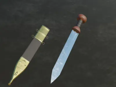 Roman Gladius Sword Low-poly 3D model