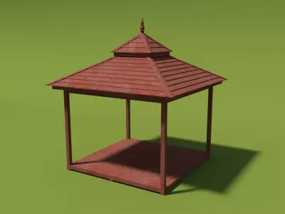 Hip Roof Pavilion Free 3D model