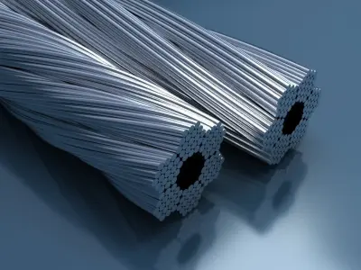Steel ropes 3D model