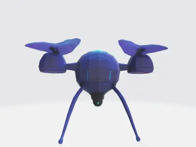 Alien drone  Low-poly 3D model