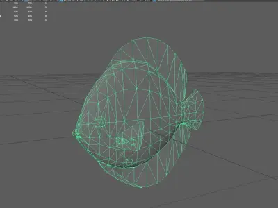 Cichlid Low-poly 3D model