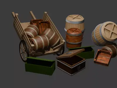 medieval assets Free low-poly 3D model