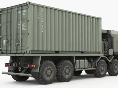 MAN HX77 container truck 3D model