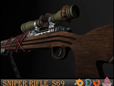 S69 Sniper Rifle 3D model
