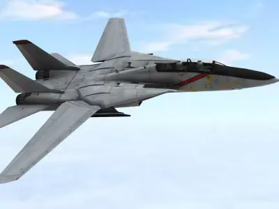 Fighter Jet Flying In Sky Plane V10 Low-poly 3D model