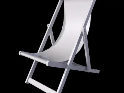 deck chair 3D model Low Poly PBR textures  Free low-poly 3D model