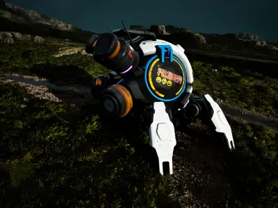 Sci-Fi Recon Drone 3D Model Low-poly 3D model