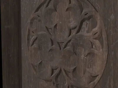 Gothic Pedestal Low-poly 3D model