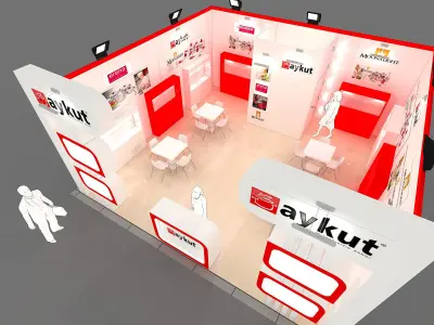 Exhibition Stand - ST0040 3D model