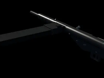 Sten Mark II Submachine Gun Low Polygon Model Low-poly 3D model