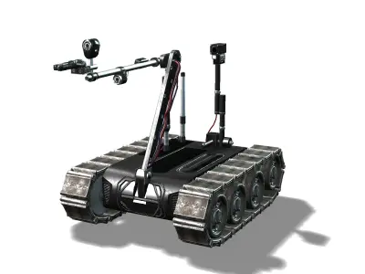 Tank Robot Low-poly 3D model