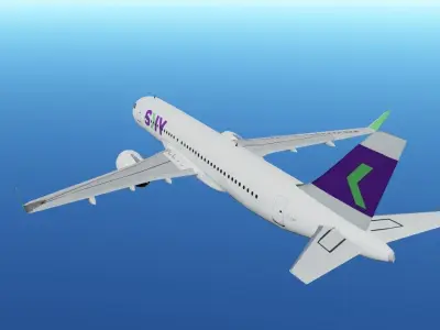 Sky airlines airbus a320neo low poly 3d model  Low-poly 3D model
