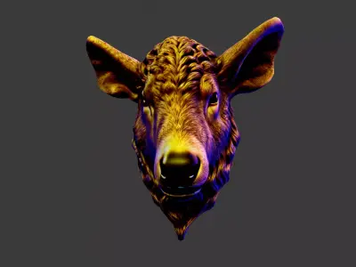 Animal Head Low-poly 3D model