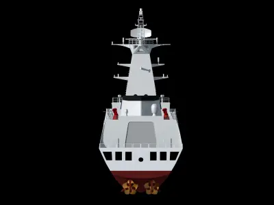 China Coast Guard Ship No 46301 3D model 054a 3D model