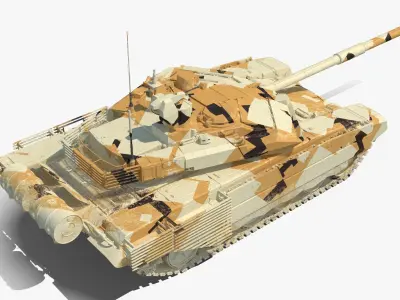 T-90 MS Desert Dirt Low-poly 3D model
