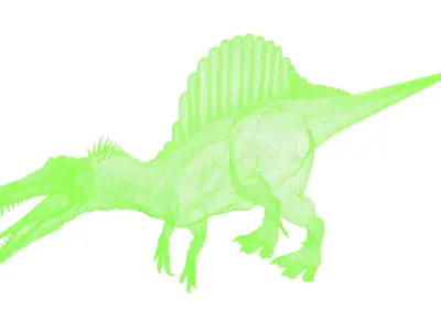 Spinosaurus dinosaur 3D model