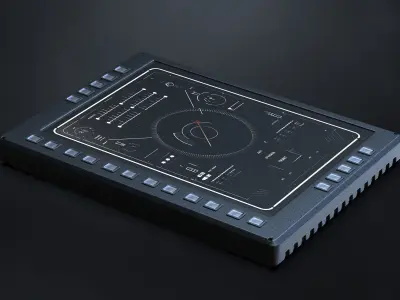 25 Hard Surface Sub-D Control Panel Elements 3D model