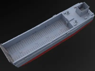 LCM-3 Landing Craft Mechanized - High Detail WWII Vessel Low-poly 3D model