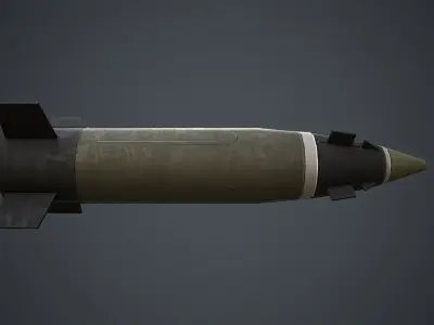 Katana Shell 155mm Low-poly 3D model