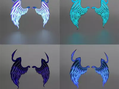 WinterWings angel wings - angel wings Free low-poly 3D model