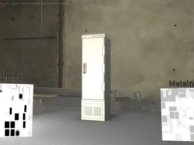 Electrical Distribution Cabinet 92 Low-poly 3D model