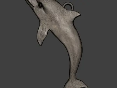 Dolphin Pendant 3D print model