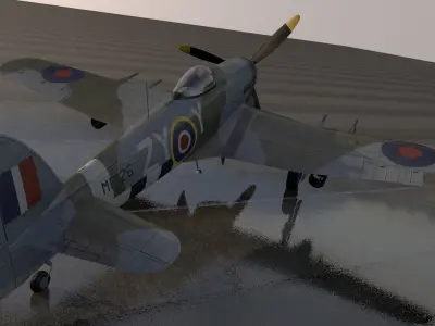 Hawker Typhoon Mk-1B Late - RAF 3D model