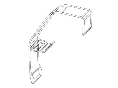 Aluminum Extruded e-Handle MOD AL-08hd Low-poly 3D model