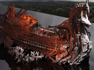 Kharon the Ferryman Water Kitbash 3 3D model