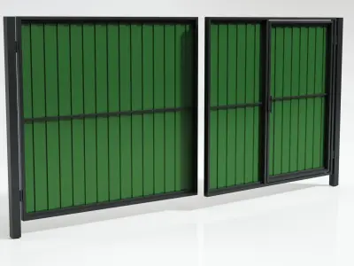 Profiled gate 3D model