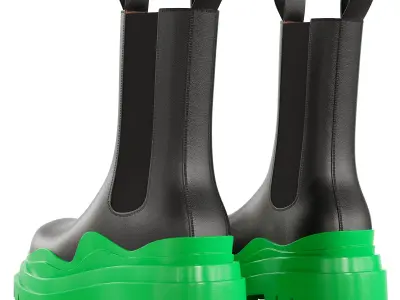 BOTTEGA VENETA THE TIRE BOOTS V2 Game-Ready Low-poly 3D model