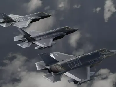 F35 Collection - Fully Rigged and High Resolution Cocpit Low-poly 3D model