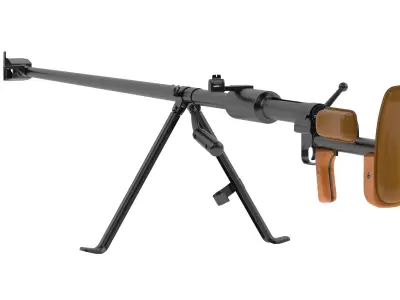 PTRD-41 machine gun 3D model