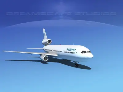 Douglas DC-10 Sabena 3D model