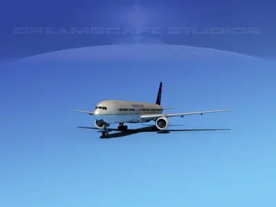 Boeing 777-300 Saudi 3D model