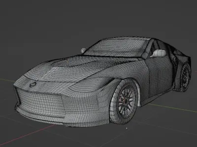Nissan Z 2023 3D Model Free low-poly 3D model