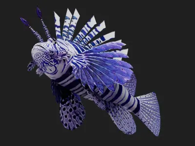 Lionfish Low-poly 3D model