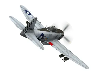 Republic P-47D Thunderbolt - Chickenbones 3D model