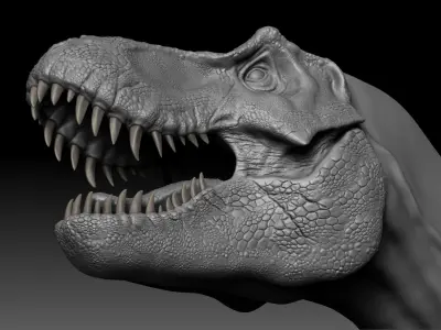 Dinosaur Tyrannosaurus Rex Stan Sculpt Project 3D model