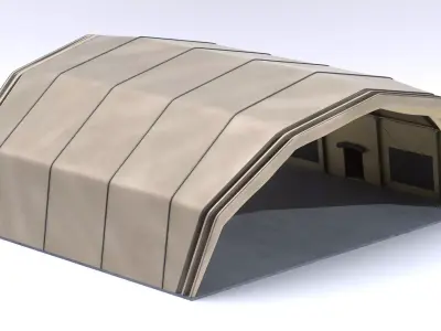 Military Airplane Hangar 3D model